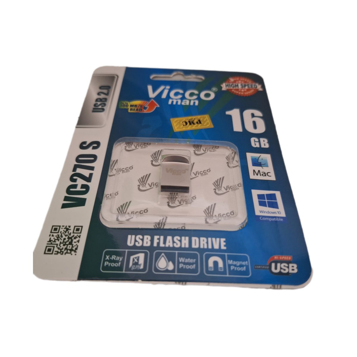 • مشخصات usb 16g 270s vicco • ظرفیت 16 : گیگابایت (16GB) • سرعت انتقال داده: • سرعت معمولی انتقال داده در USB 2.0 تقریباً 480 Mbps و در USB 3.0 می‌تواند تا 5 Gbps باشد. • طراحی و دوام: • طراحی معمولاً مقاوم و سبک، با بدنه پلاستیکی یا فلزی و مقاوم در برابر ضربه و خط و خش. • برند vicco : • گارانتی دارد