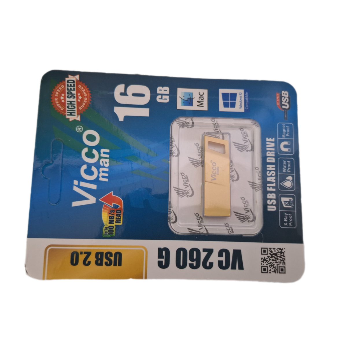 • مشخصات usb 16g 260g vicco • جنس بدنه فلزی • رابطUSB 2.0. • ظرفیت16 گیگابایت - 16GB. • نوع محصولفلش مموری USB 2.0