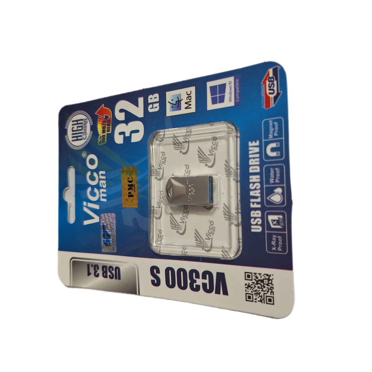 • مشخصات usb 32g 300s u3 vicco • ظرفیت 32 گیگابایت • جنس بدنه از فلز • مقاوم در برابر گرد و غبار، اشعه ایکس و آب و نیروی مغناطیسی • گارانتی دارد