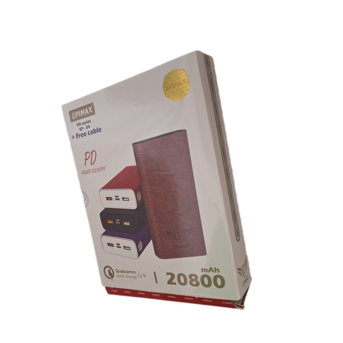 power bank 20000 ep34 pd پاوربانک چرم
