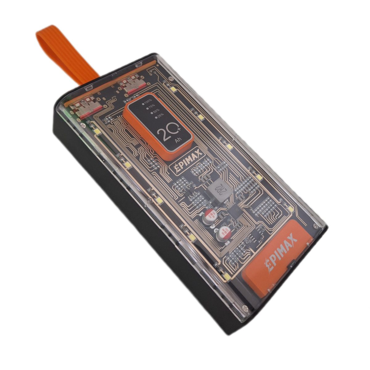 • مشخصات power bank 20000 ep220 w پاوربانک شیشه ای • فست شارژی • باتر لیتیوم پلیمری • ورودی : DC 5V-2.1A • خروجی : تشخیص اتوماتیک • 18-5W / 100~20 W • ظرفیت خروجی : 13800mAh • برند : epimax