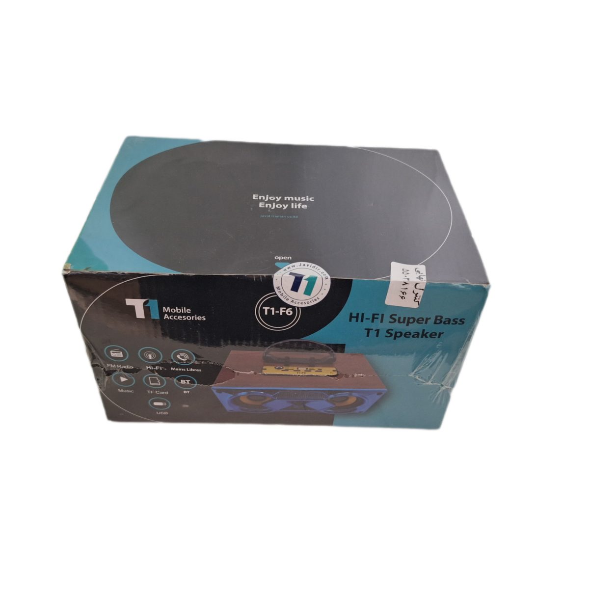 • مشخصات speaker f6-t1 اسپيکر • 1500میلی آمپر • Bluetooth / USB / FM-Radio / Microphone • AUX / TF • دو عدد بلندگو 2.5 اینچی هر کدام با توان 5 وات • ارتفاع 120 / عرض 140 / عمق 210 میلی متر • 613 گرم