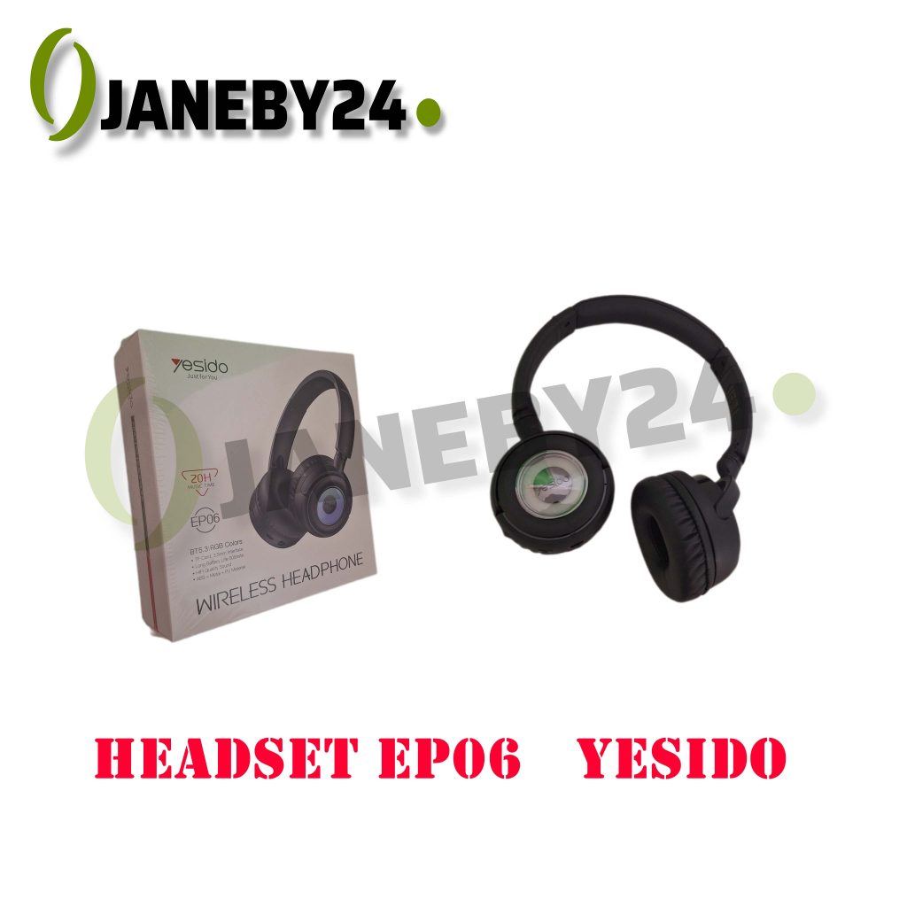 • headset ep06 yesido هدست • هدست بلوتوث Yesido EP06 • بلوتوث 5.3، برد 10 متر • درایور 40mm، صدای شفاف • میکروفون داخلی + کارت TF • باتری 400mAh با پخش 12–20 ساعت • شارژ Type-C • طراحی سبک با نورپردازی RGB